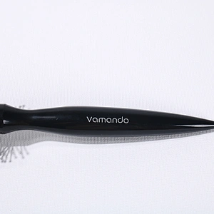 Private Label Women And Men Curly Hair Comb Care Hair Natural Bristle Handle Wooden Curl Comb For Barber Hair Cutting
