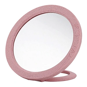Wholesale Private Label Custom Logo Fancy Round Shape Bedroom Mirror Plastic Folding Desktop Makeup Mirror