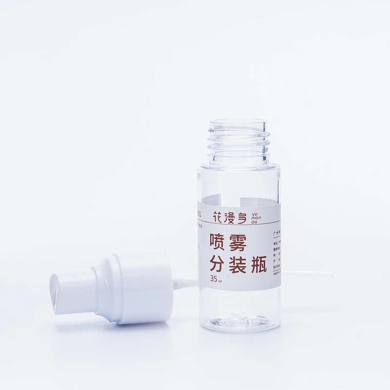 Wholesale Empty Plastic Spray Bottles Empty White and Clear Alcohol Refillable Plastic Spray Bottle With Fine Mist Sprayer
