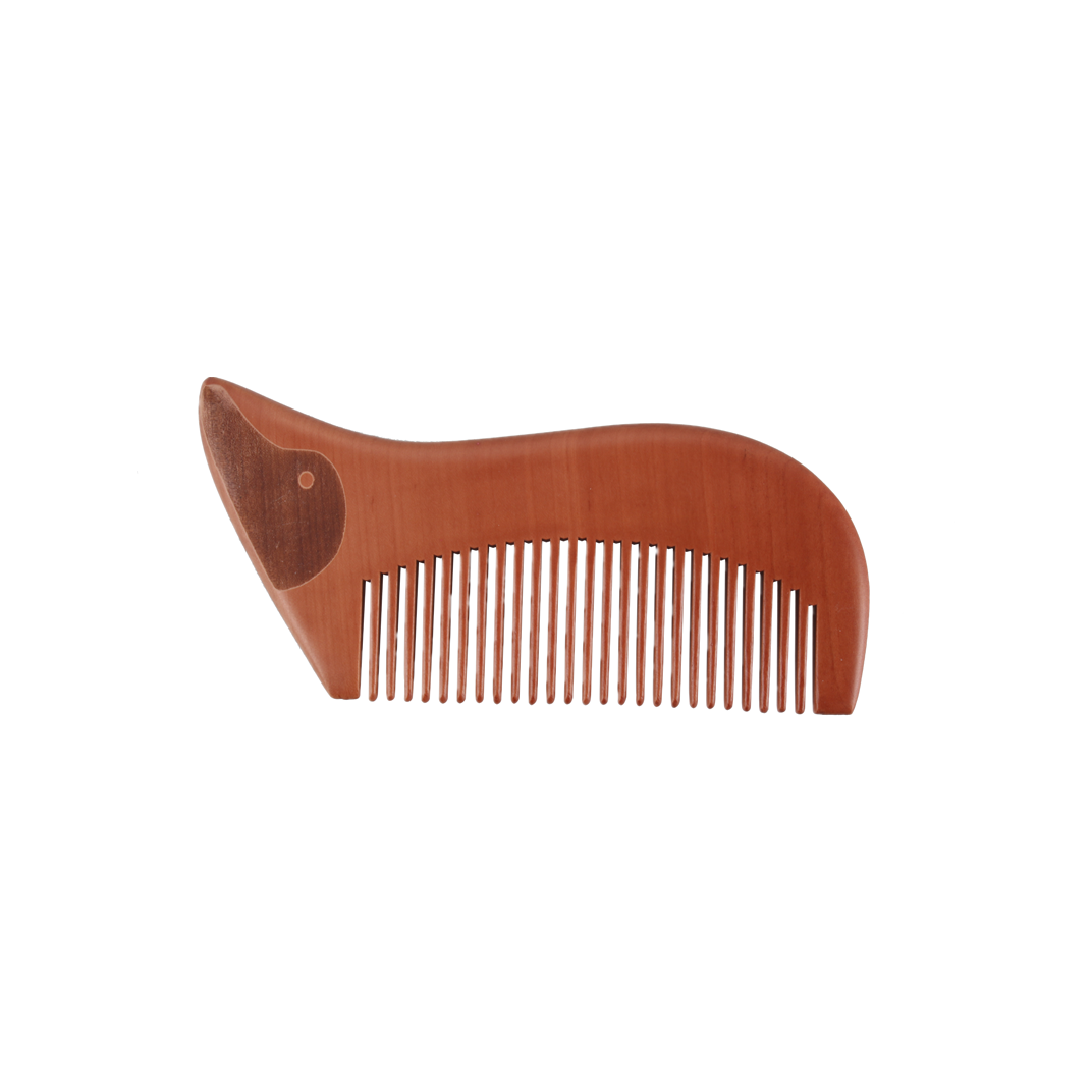 Wholesale Private Label Personalized Custom Natural Detangling Pocket Anti-Static Wood Hair Comb For Curly Thick Wavy Hair