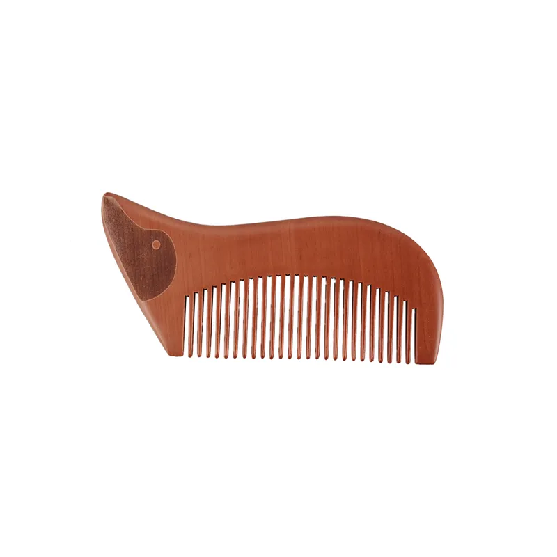 Wholesale Private Label Personalized Custom Natural Detangling Pocket Anti-Static Wood Hair Comb For Curly Thick Wavy Hair