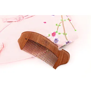 Wholesale Private Label Wooden Bamboo Travel Pocket Anti Static Combs Engraving Logo Customized Salon Hair Cutting Comb Barber