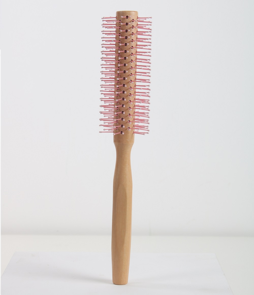 2022 new style soft nylon bristle wood Handheld Hair Scalp hair brush for bulk sales For Barber Hair Cutting