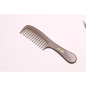 Hair Salon Comb Bakelite Black Wide-toothed Logo Custom Thick Comb Heat-resistant Hair Cut Comb Barber