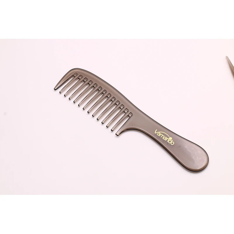 Hair Salon Comb Bakelite Black Wide-toothed Logo Custom Thick Comb Heat-resistant Hair Cut Comb Barber