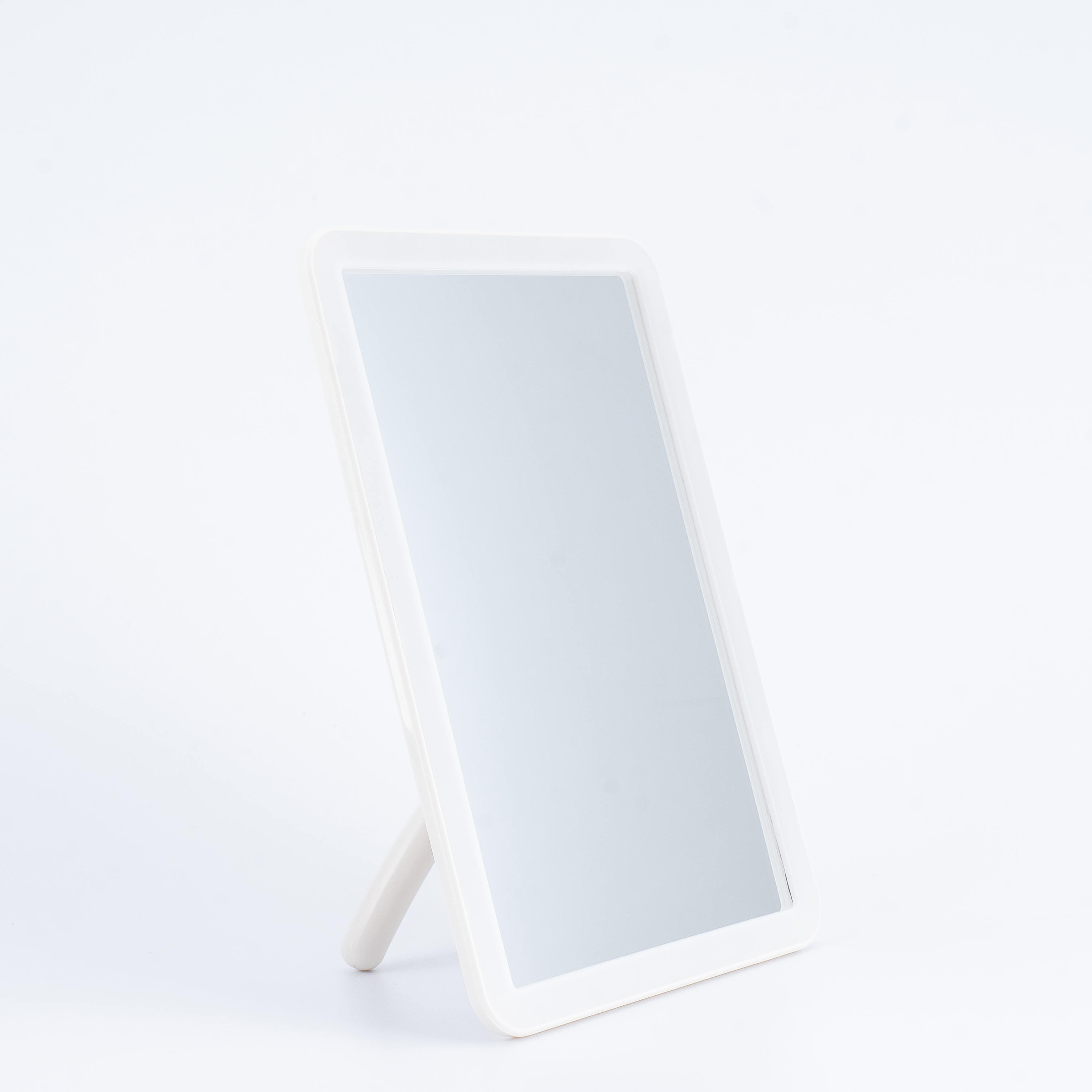 Small Plastic Vanity Standing Makeup Mirror OEM Concise Table Mirror Square Self Single Side Make-Up Table Make Up Mirror