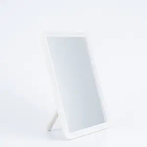 Small Plastic Vanity Standing Makeup Mirror OEM Concise Table Mirror Square Self Single Side Make-Up Table Make Up Mirror