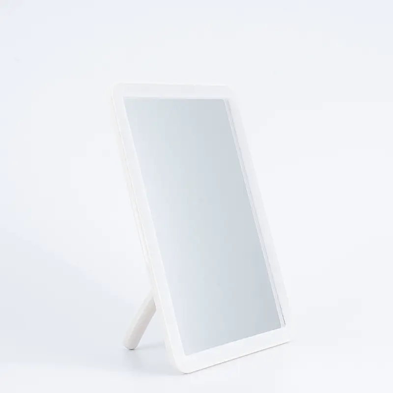 Small Plastic Vanity Standing Makeup Mirror OEM Concise Table Mirror Square Self Single Side Make-Up Table Make Up Mirror