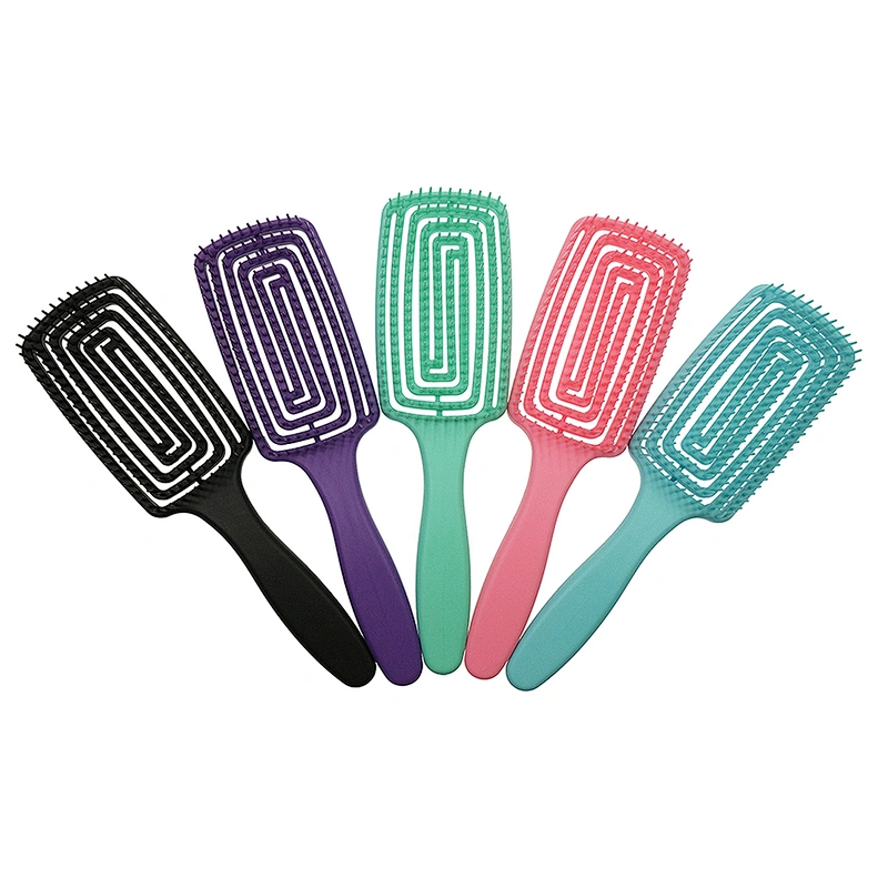 Wholesale Hot Selling Eco-friendly Custom Color Waterproof Massage Plastic Portable ABS Colorful Detangling Hair Brush
