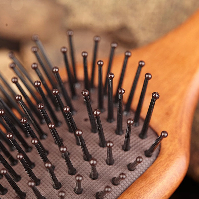 Wholesale High Quality Round Tipped Wooden Bristles Anti Static Hair Brush Girls Comb Hair Brush For Barber Hair Cutting