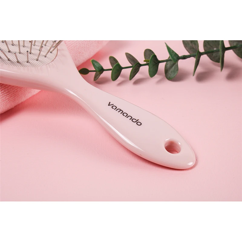 Customized Handle Natural Massage Scalp Handle Cushion Paddle Wholesale Air Cushion Women Plastic Scalp Massage Hair Brush