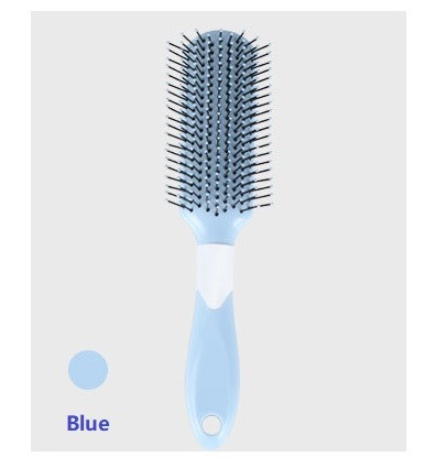 Five Row Antistatic Ball-tipped Hair Nylon Bristle Plastic Comb Massage Styling Hair Paddle Brush For Women