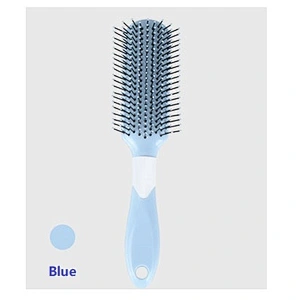 Five Row Antistatic Ball-tipped Hair Nylon Bristle Plastic Comb Massage Styling Hair Paddle Brush For Women