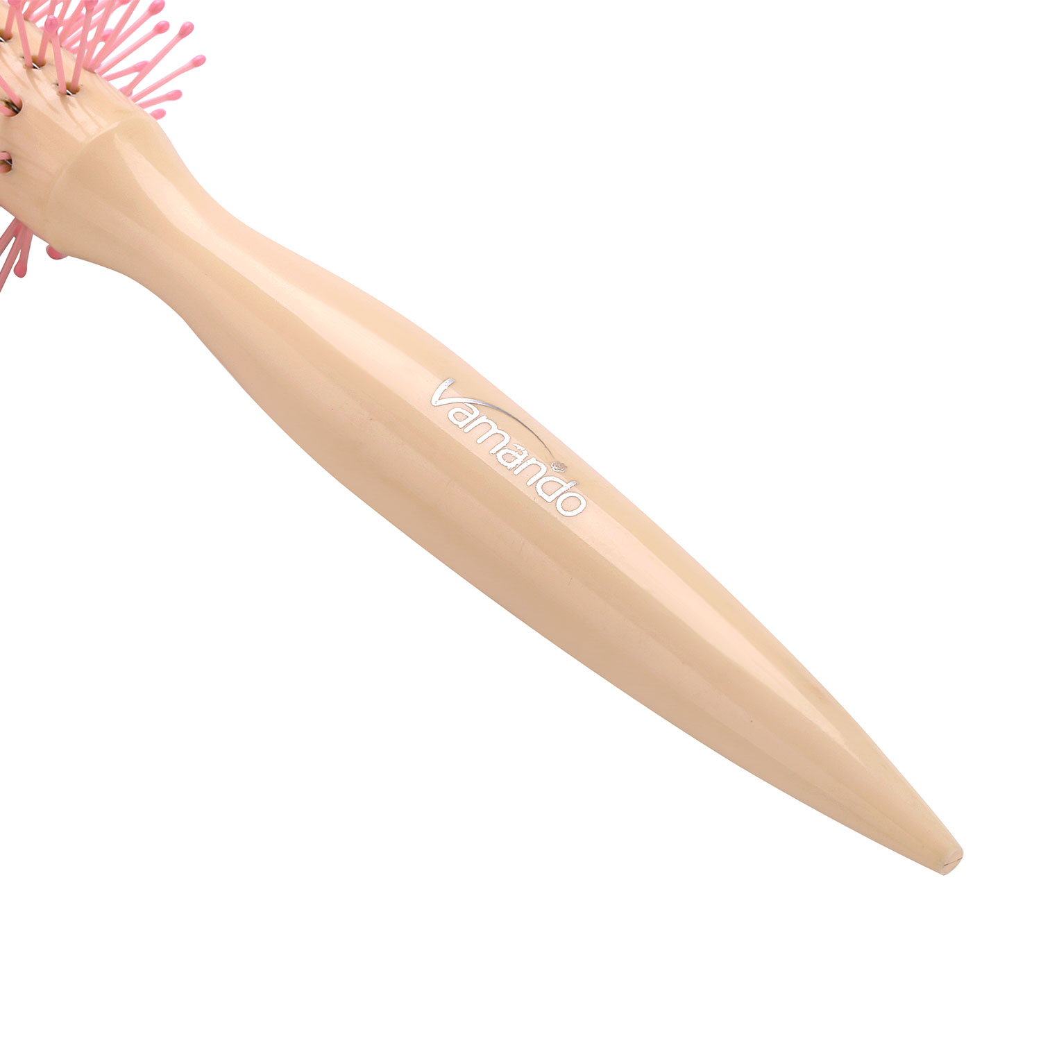 Wholesale Cylinder Rolling Plastic Massage Scalp Round Handle Comb Straight Hair Curls Barber Shop Household