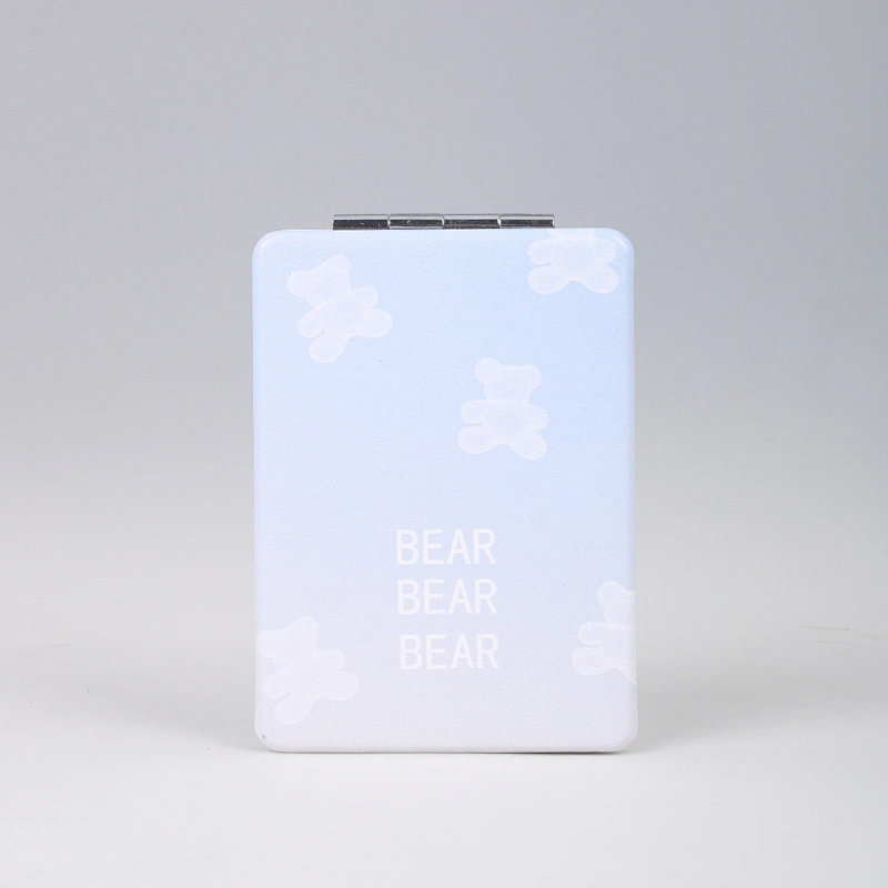 Wholesale Customizable Plastic Frame Dressing Table Small Double-Sided Mini Vanity Mirror Customizable Plastic Multifunction Tra