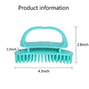 Silicone Shampoo Brush and Scalp Exfoliator Massage Hair Washing Comb Customized Logo For Barber Hair Cutting
