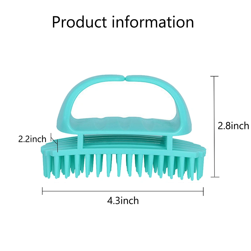 Silicone Shampoo Brush and Scalp Exfoliator Massage Hair Washing Comb Customized Logo For Barber Hair Cutting