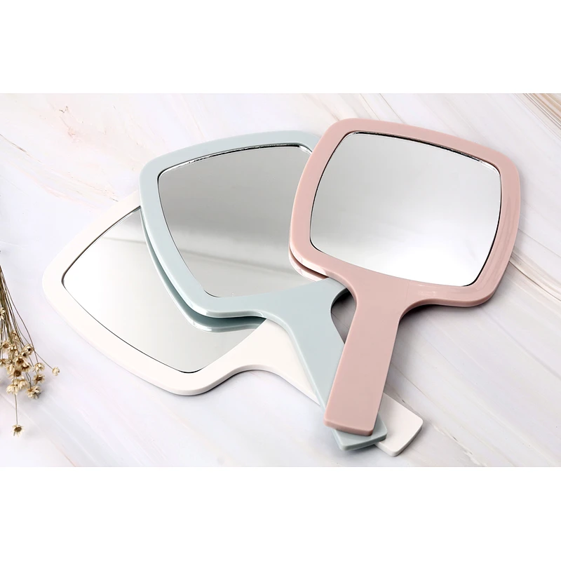 Small Plastic Vanity Standing Makeup Mirror OEM Concise Table Mirror Square Self Single Side Make-Up Table Make Up Mirror