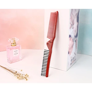 Wholesale Private Label Wood Handle Little Double Side Anti-Static Comb Hair Brush Detangling Massage Combs Durable Curling