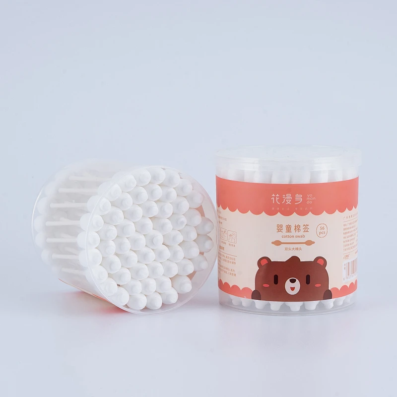Wholesale Fabrication Disposable Eco-Friendly Double Pointed Heads Cotton Swab Paper Stick Cotton Ear Buds