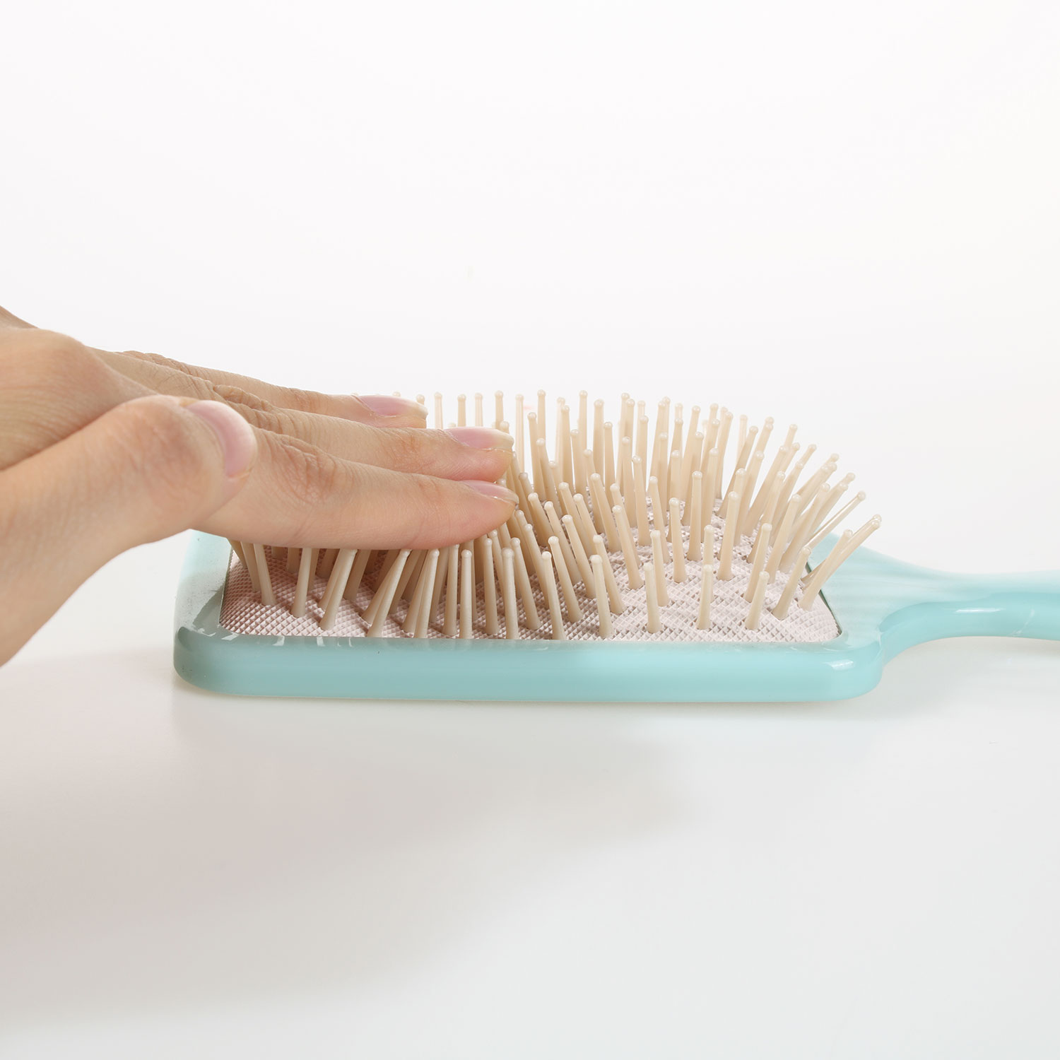Non-deformation Soft Nylon Bristle Plastic Comb Massage Styling Hair Paddle Brush For Thick Hair Barber Cutting
