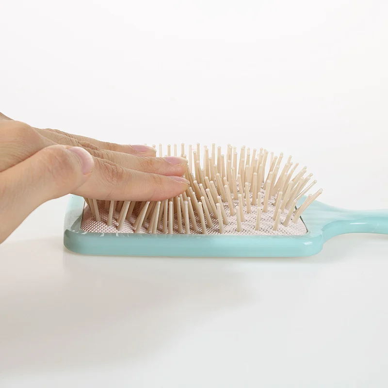 Non-deformation Soft Nylon Bristle Plastic Comb Massage Styling Hair Paddle Brush For Thick Hair Barber Cutting