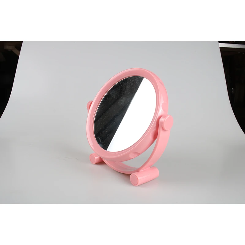 Wholesale Personalized Round Colorful Standing Desktop Table Plastic Makeup Mirror Plastic Framed Mirrors