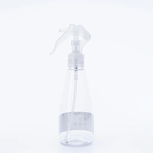 Refillable Clear PET Plastic Square Trigger Sprayer Bottle Empty White and Clear Alcohol Refillable Plastic Spray Bottle Plastic