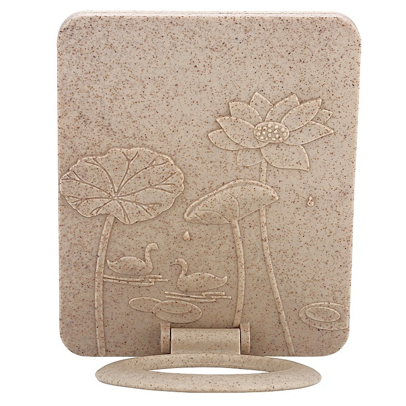 Wholesale Private Label Hot Sale Popular Private Label Plastic Square Shape Hand Makeup Mirror With Stand
