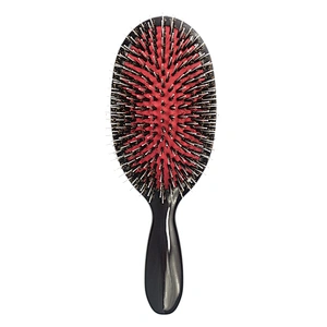 New Design Professional Electroplating Wig Hair Brush Hair Extension Brush Boar Bristle Nylon Pin Detangling Hair Brush