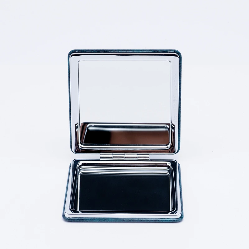 2022 New trendy double sided high definition mini mirror portable sewing pattern travel makeup mirror