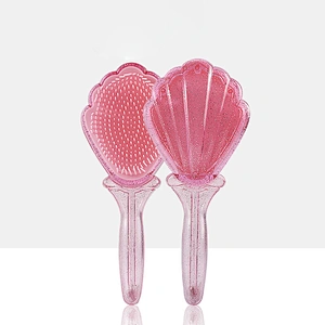 Eco-friendly Biodegradable Plastic Needle Air Bag Massage Shell Shape Comb Plastic Comb For Barber Hair Cutting