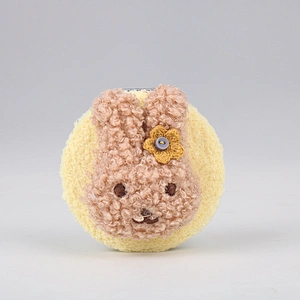 Handheld Travel Pocket Makeup Mirror Double Side Round Warmth Rabbit Head Round Pocket Portable Mirror
