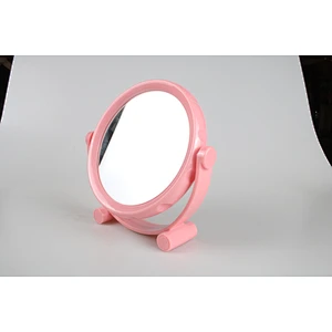 Wholesale Personalized Round Colorful Standing Desktop Table Plastic Makeup Mirror Plastic Framed Mirrors
