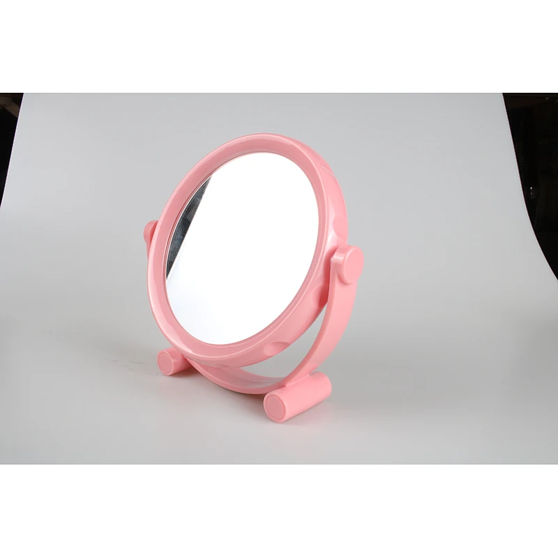 Wholesale Personalized Round Colorful Standing Desktop Table Plastic Makeup Mirror Plastic Framed Mirrors
