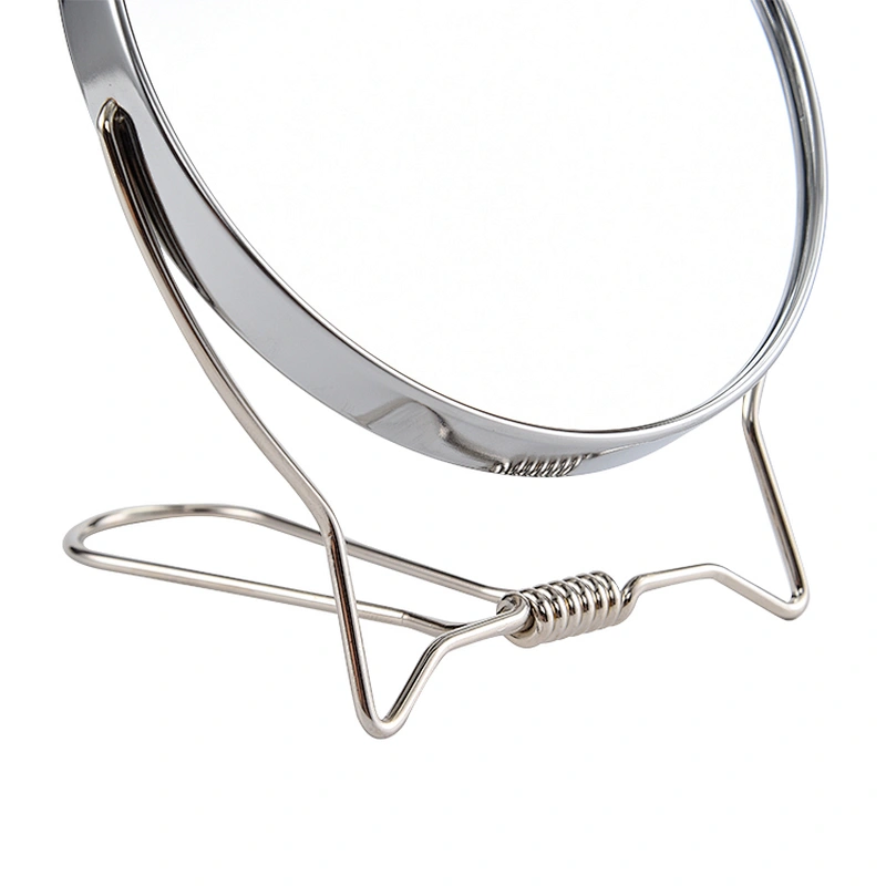 2022 New Customizable Package Carbon Steel Lens Metal Standing Double Side Table Makeup Mirror