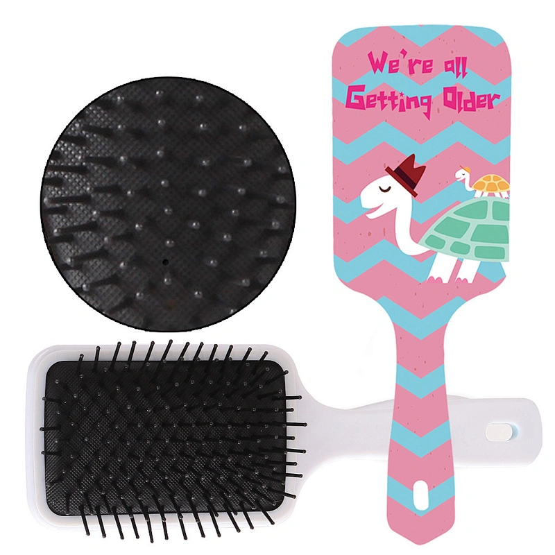 High Quality OEM Custom Logo Colorful Scalp Massage Plastic Hair Beauty Care Hair Comb Hair Brush For Women