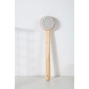 Wholesale Private Label Custom Logo Long Handle Wood Bath Brush Exfoliating Massage Bath Brushes Set