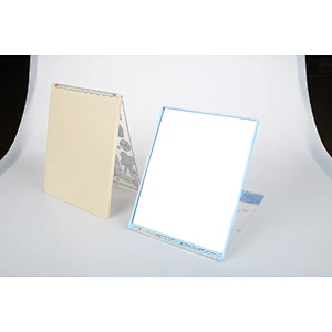 Wholesale Private Label Cute Girl Square Middle Foldable Cosmetic Makeup Mirror Plastic Custom Pocket Mirror