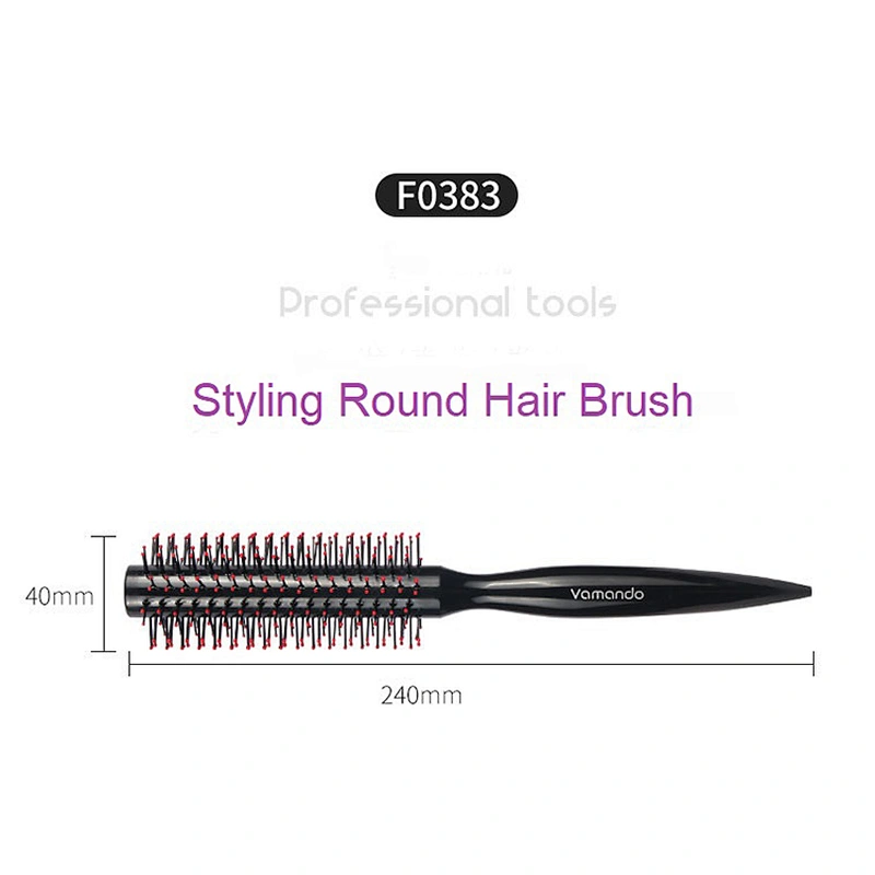 Private Label Women And Men Curly Hair Comb Care Hair Natural Bristle Handle Wooden Curl Comb For Barber Hair Cutting