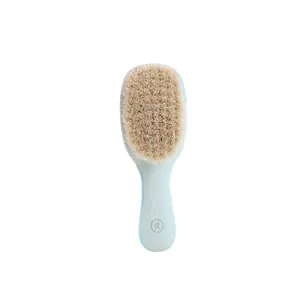 Wholesale 100% Nature Custom Private Label Cleaning Brush Plastic Baby Goat Hair Brush For Barber Hair Cutting