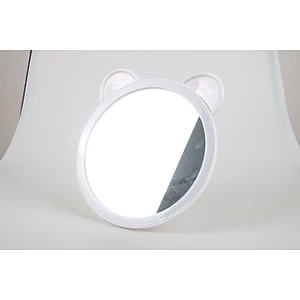2022 New Style Luxury Cat Shape Plastic Frame Table Round Single Side Mirror Bright Beauty Dressing Table Mirror