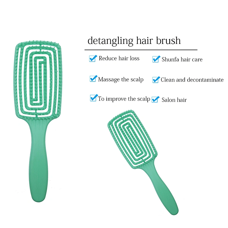 Wholesale Hot Selling Eco-friendly Custom Color Waterproof Massage Plastic Portable ABS Colorful Detangling Hair Brush