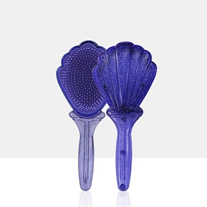 Eco-friendly Biodegradable Plastic Needle Air Bag Massage Shell Shape Comb Plastic Comb For Barber Hair Cutting