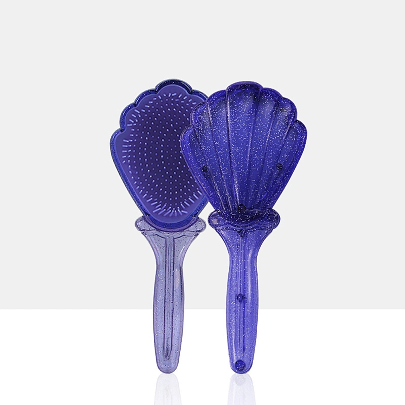 Eco-friendly Biodegradable Plastic Needle Air Bag Massage Shell Shape Comb Plastic Comb For Barber Hair Cutting