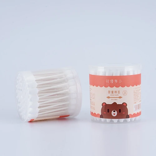 Wholesale Fabrication Disposable Eco-Friendly Double Pointed Heads Cotton Swab Paper Stick Cotton Ear Buds