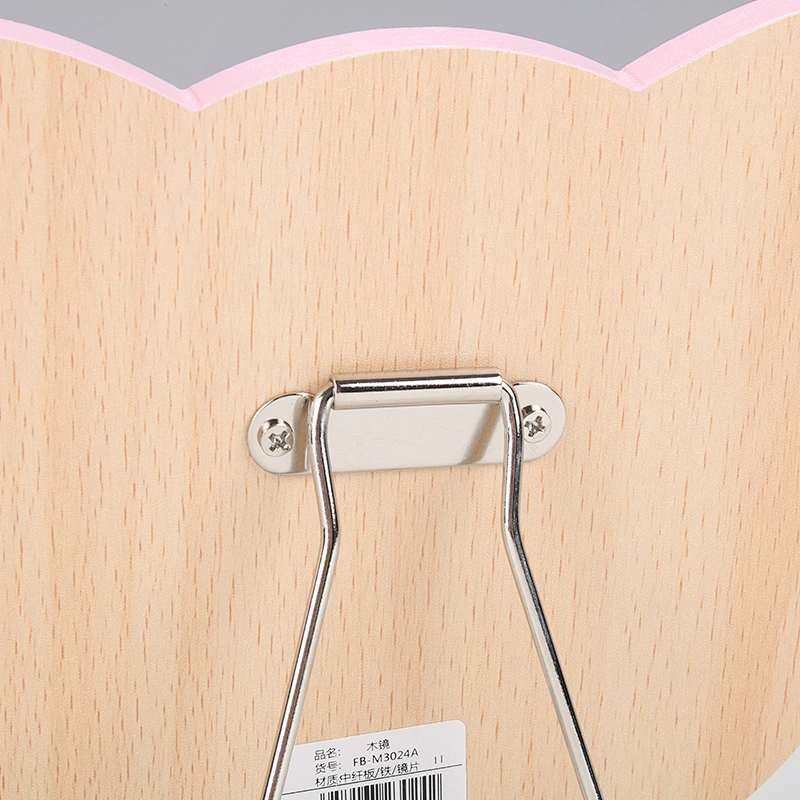 New Trending Cute Pet Series Wooden Table Mirror Healing System Log Table Lady Student Mirror Wooden Vanity Table Makeup Mirror