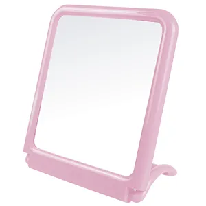OEM Concise Table Mirror Small Plastic Vanity Standing Makeup Mirror Square Self Single Side Make-Up Table Make Up Mirror