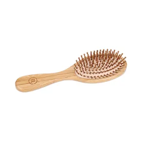 Wholesale Private Label Handle Airbag Hair Brush Hairbrush Airbag Round Wooden Handle Scalp Massage Comb
