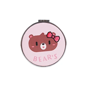 Wholesale Customizable Cartoon Bear Foldable Hobby Double Side Mirror Women Mini Makeup travel Mirror